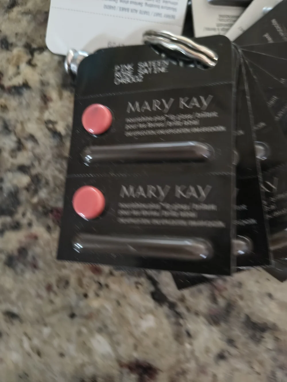Mary Kay Sample Lipstick Swatches in Coral Pink